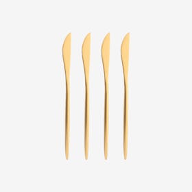 Matte Dessert Knives - Gold - Set of 4