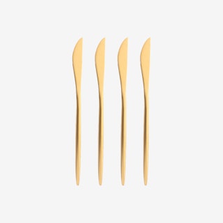 Matte Dessert Knives - Gold - Set of 4