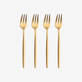 Matte Tea Forks - Gold - Set of 4