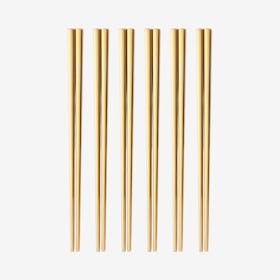 Matte Chopsticks - Gold - Set of 6