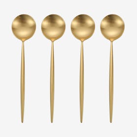 Matte Dinner Spoons - Gold - Set of 4