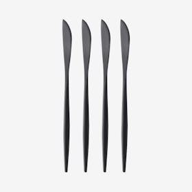 Matte Dinner Knives - Black - Set of 4