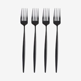 Matte Dinner Forks - Black - Set of 4