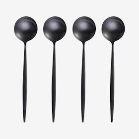 Matte Dinner Spoons - Black - Set of 4