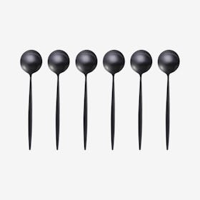 Matte Dinner Spoons - Black - Set of 6