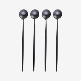 Matte Ice Spoons - Black - Set of 4