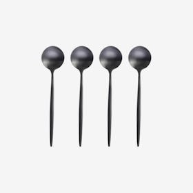 Matte Tea Spoons - Black - Set of 4