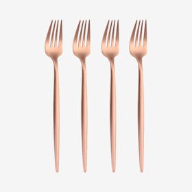 Matte Dinner Forks - Rose Gold - Set of 4