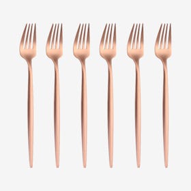 Matte Dinner Forks - Rose Gold - Set of 6
