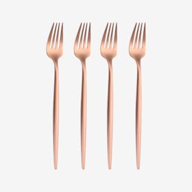 Matte Dessert Forks - Rose Gold - Set of 4