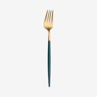 Matte Dinner Fork - Green / Gold