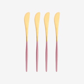 Matte Butter Knives - Pink / Gold - Set of 4