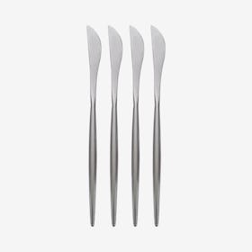 Matte Dessert Knives - Silver - Set of 4