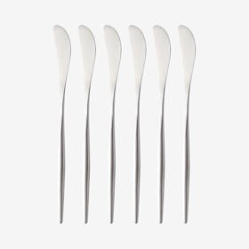 Matte Butter Knives - Silver - Set of 6