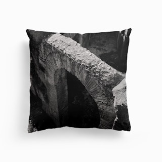 A Gate At The Colosseum In Rome Canvas Cushion