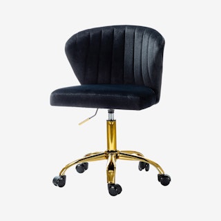 Ilia Task Chair - Black - Velvet