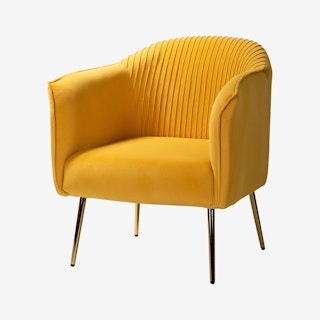 Cendea Barrel Chair - Mustard - Velvet