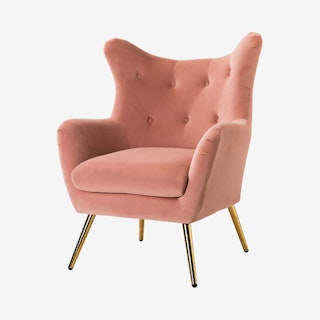 Wingback Chair - Pink