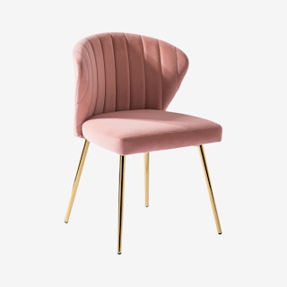 Luna Side Chair - Pink - Velvet