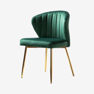 Luna Side Chair - Green - Velvet