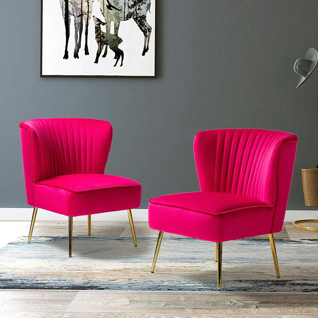 fuchsia accent chairs