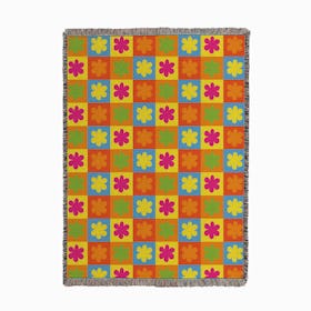 Flower Power Woven Throw