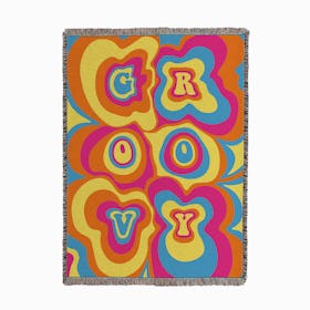 Groovy Bright Woven Throw