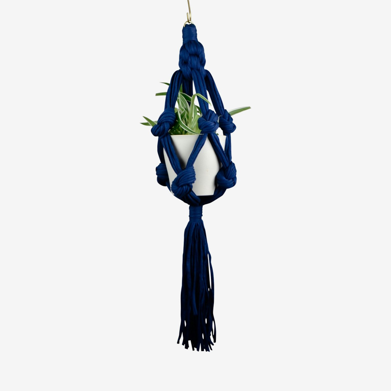 Macrame Plant Hanger - Navy Blue by Sarora Knots