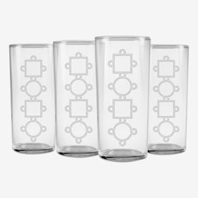 Mod Chain Slim Hiball Glass - Set of 4