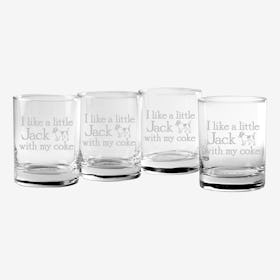 A Little Jack Rocks Glass - Set of 4