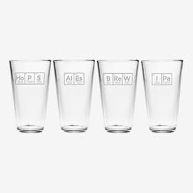 Elements of Hoppiness Pint Glass - Set of 4