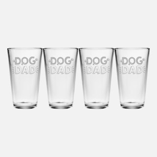 Dog Dad Pint Glass - Set of 4