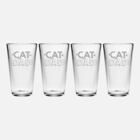 Cat Dad Pint Glass - Set of 4