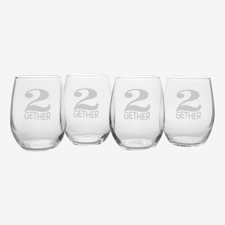 2Gether Stemless Wine Glass - Set of 4