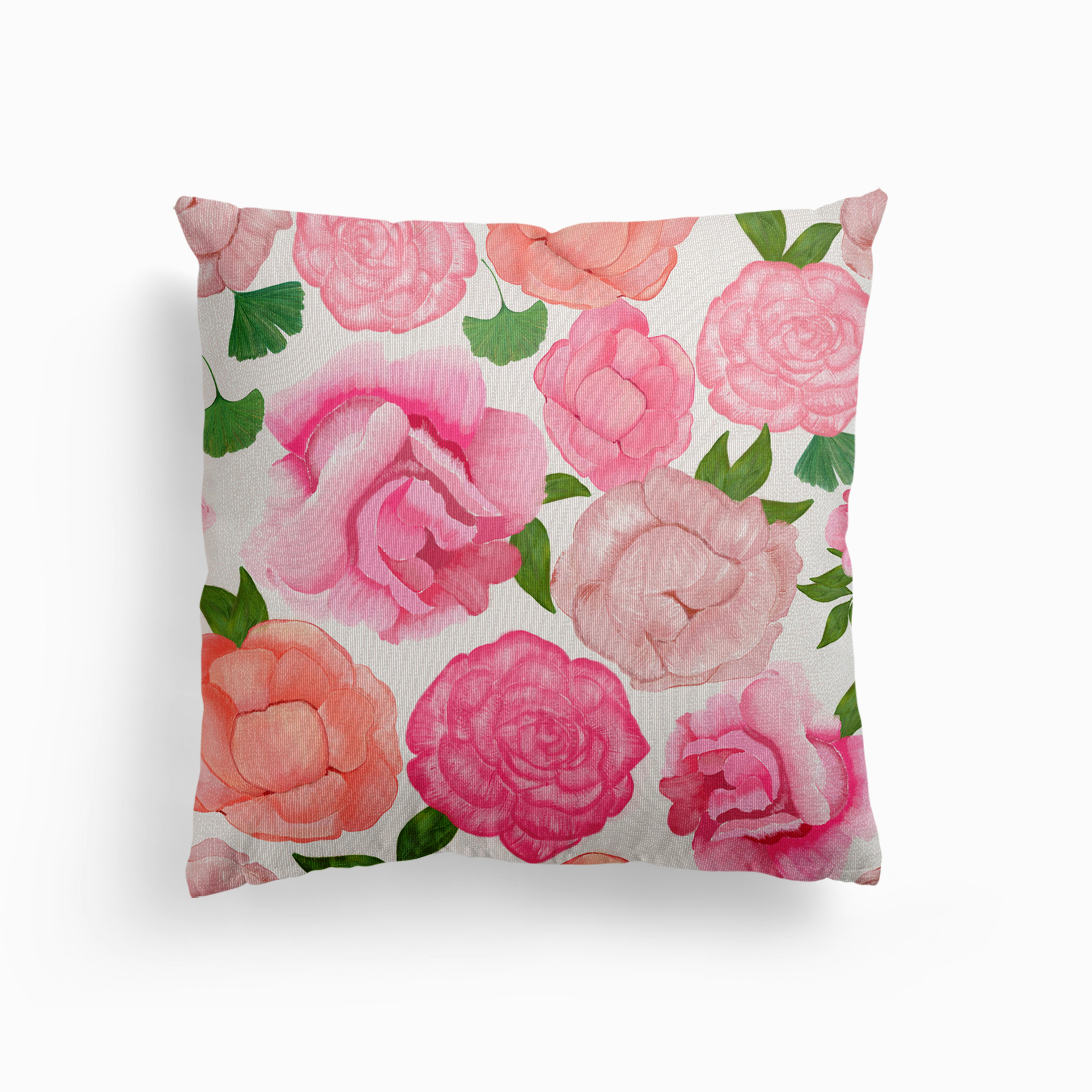 Artistic Peony Romantic Pattern Canvas Cojín