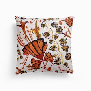 Art Deco Watercolor And Hand Drawn Detailed Artistic Pattern Canvas Cushion