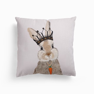The King Of Carrot Happy Easter Canvas Cushion