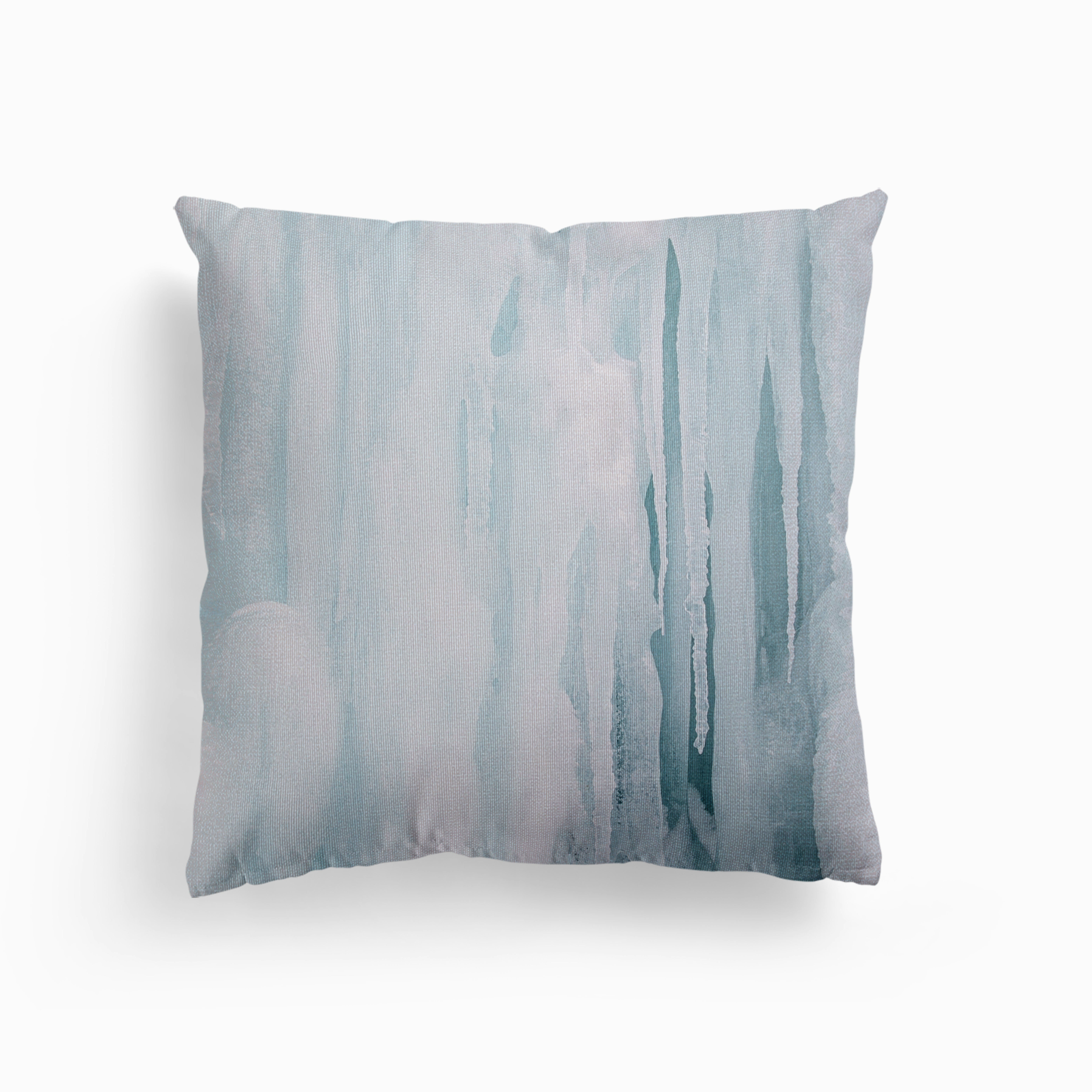 Frozen Waterfall In Norway Canvas Kissen