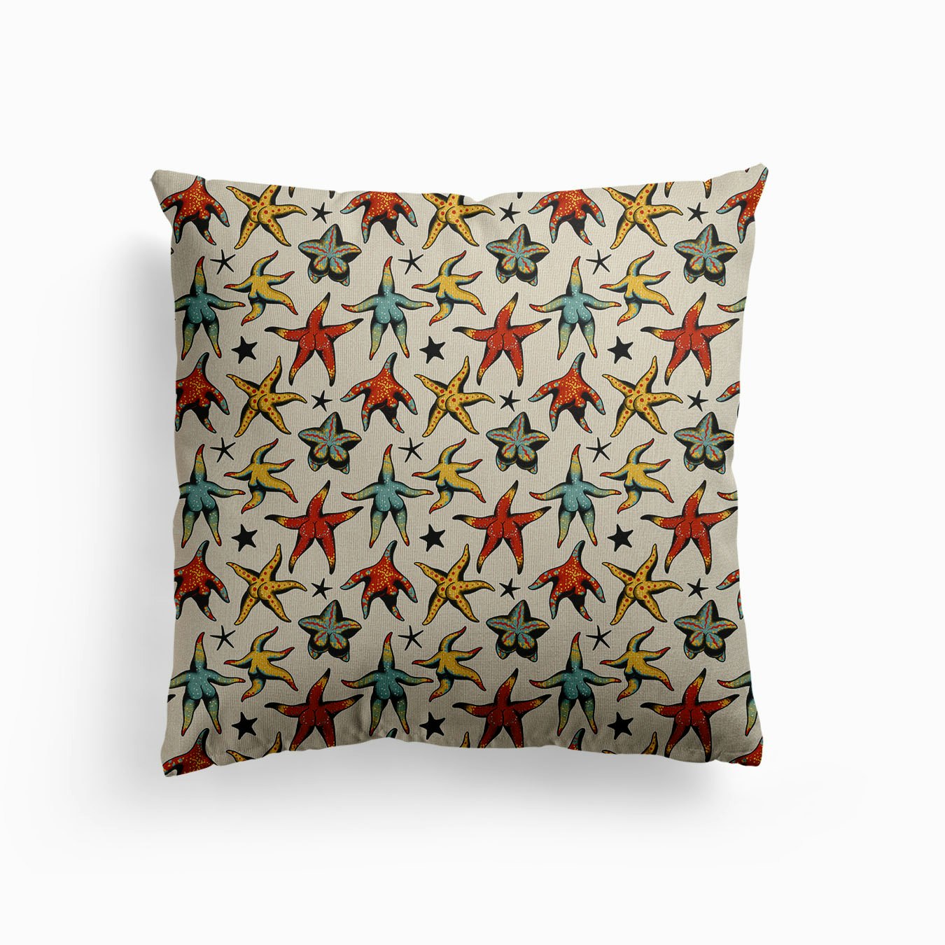 Starfish Butt Canvas Cushion by Ceci Tattoos