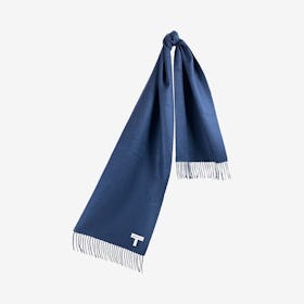 Fringed Scarf - Navy