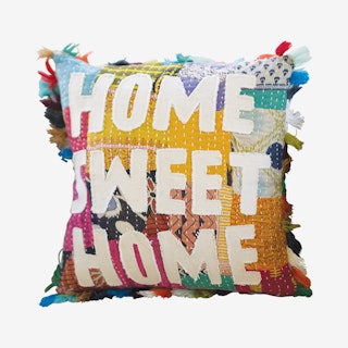 Home Sweet Home Pillow with Tassels