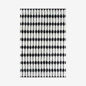 Retro Stockings Area Rug - Black