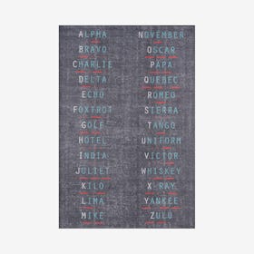 District Military Area Rug - Charcoal