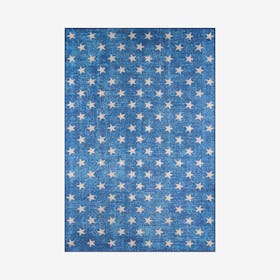 District Stars Area Rug - Blue