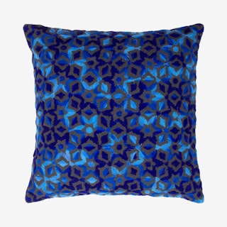 Essaouira Square Pillow Cover - Blue