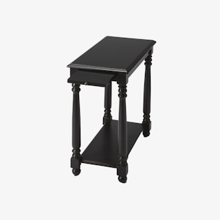 Devane Chairside Table - Licorice / Black