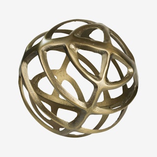 Continuum Sphere Sculpture - Brass