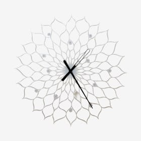 Gigantic Sunflower Clock - Silver