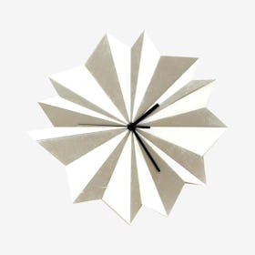 Origami Clock - Silver