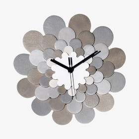 Dahlia Silver M Clock - Silver